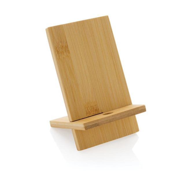 Branded Bamboo Phone Stand In Kraft Box