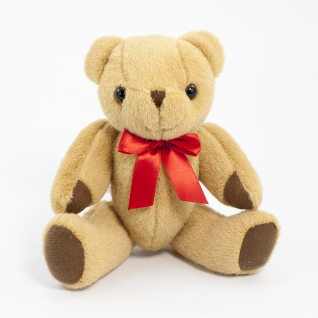 Custom Printed Honey Jointed Bear 25cm - Image 1