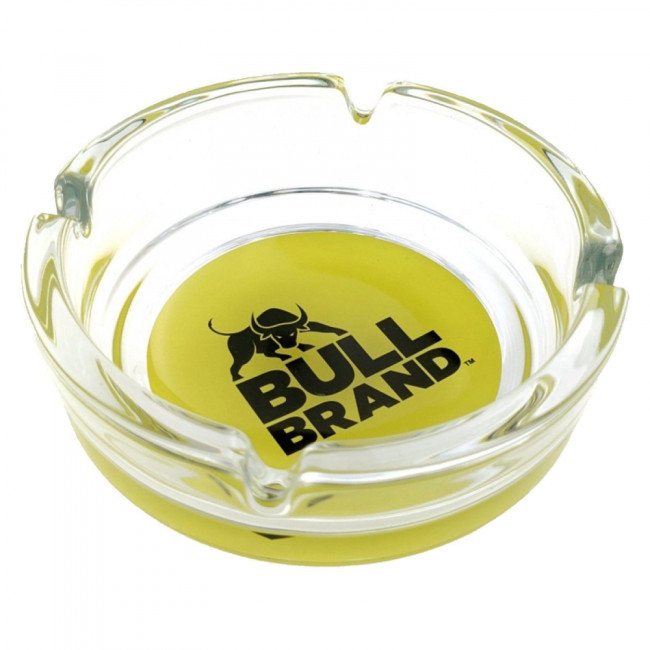 Custom Printed Clear Glass Ashtray 10.7cm