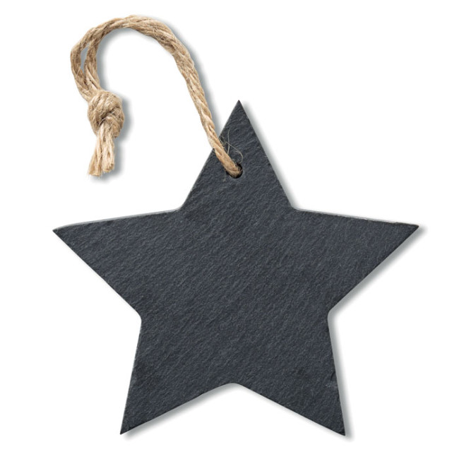 Custom Printed Slate Xmas Hanger Star