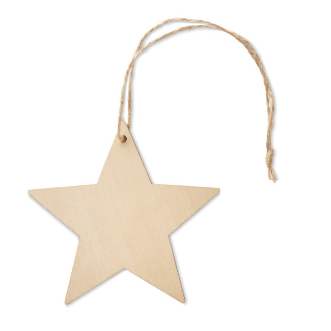 Custom Printed Wooden Star Shaped Hanger