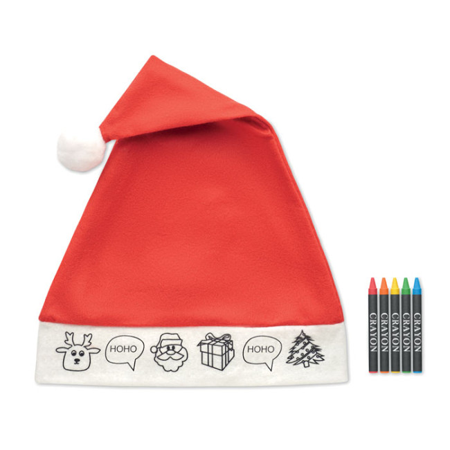 Custom Printed Kids Colouring Santa Hat