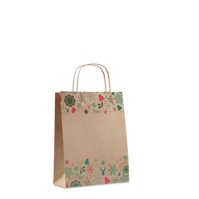 Custom Printed Christmas Gift Paper Bag Small