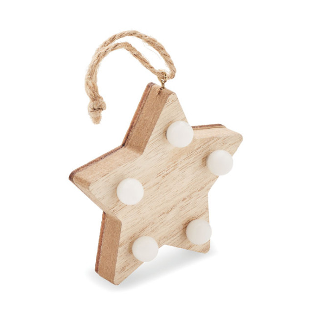 Custom Printed Wooden Weed Star With Lights