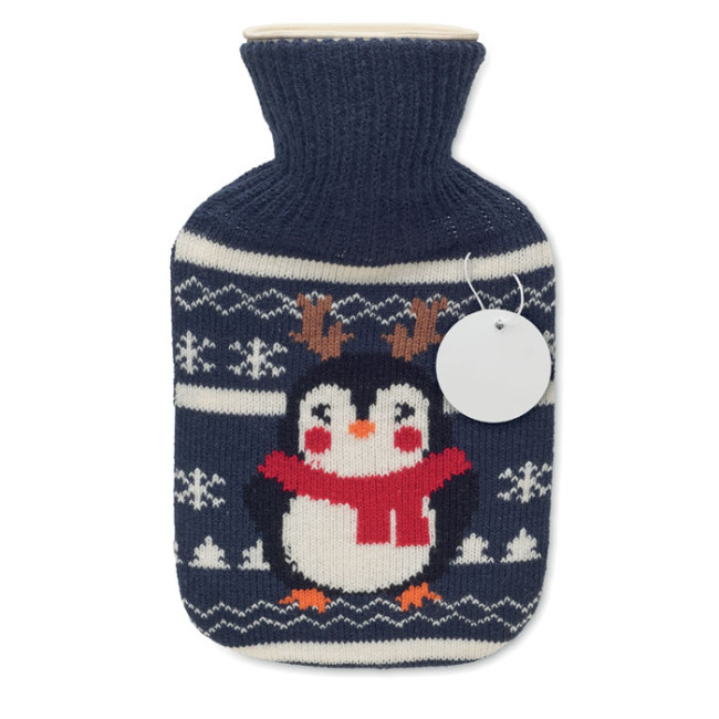 Custom Printed Hot water Bottle With Christmas Pattern 250ml - Image 2