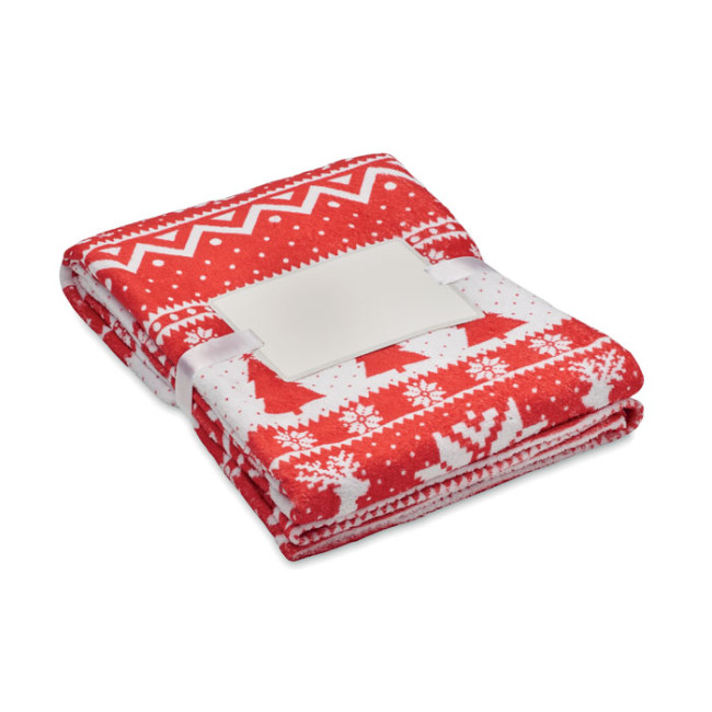 Custom Printed RPET Fleece Blanket Winter Pattern 190 gr/m² - Image 2