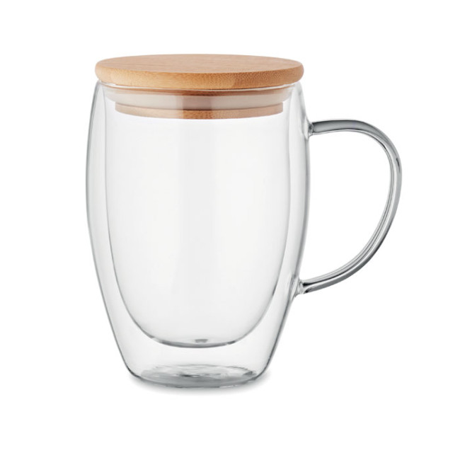 Custom Printed Double Wall Borosilicate Mug 350ml