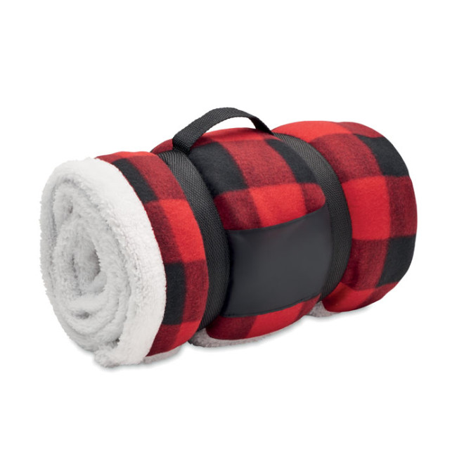 Custom Printed RPET Sherpa Fleece Blanket