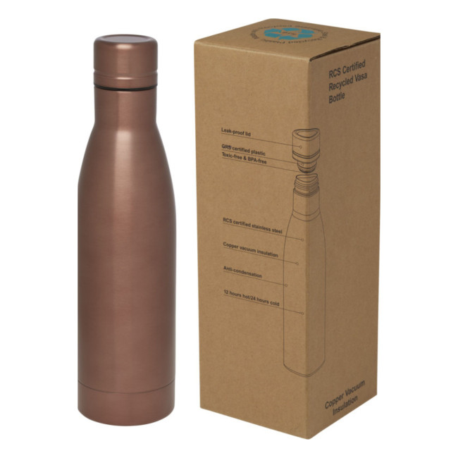 Custom Printed Vasa Recycled Stainless Steel Copper Vacuum Insulated Bottle 500ml - Image 5