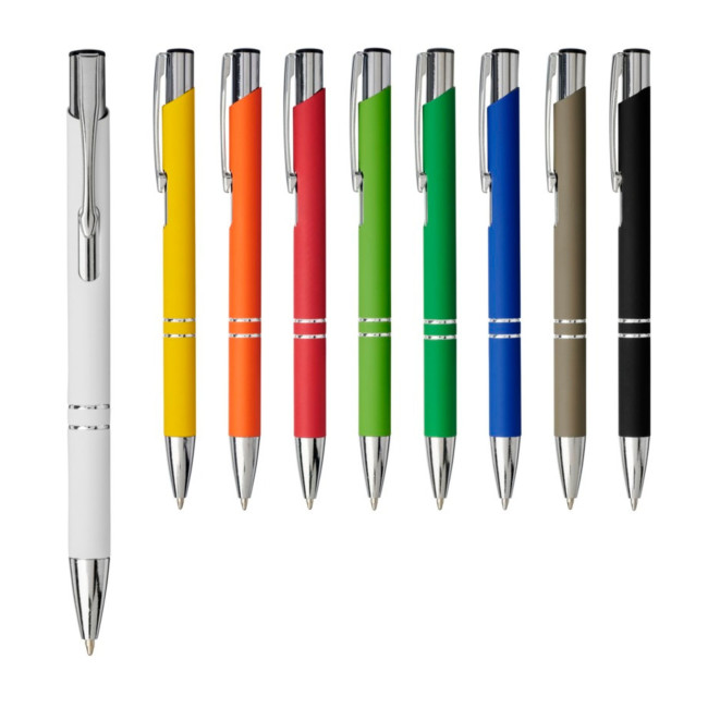 Custom Printed Moneta Soft Touch Ballpoint Pen