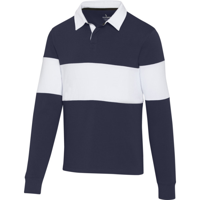 Custom Printed Clyde Unisex GOTS Organic Rugby Polo Sweatshirt  - Image 7