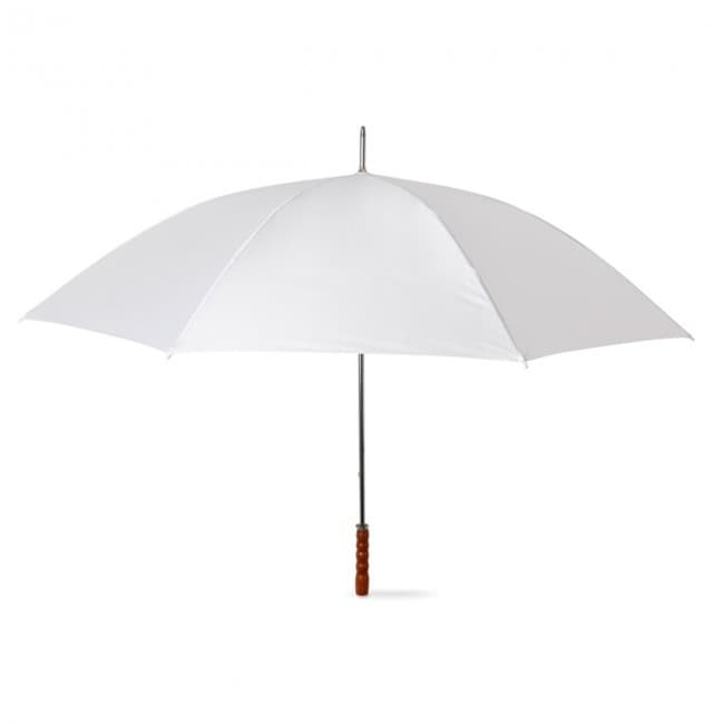 Custom Printed Golf umbrella with wooden grip - Image 1