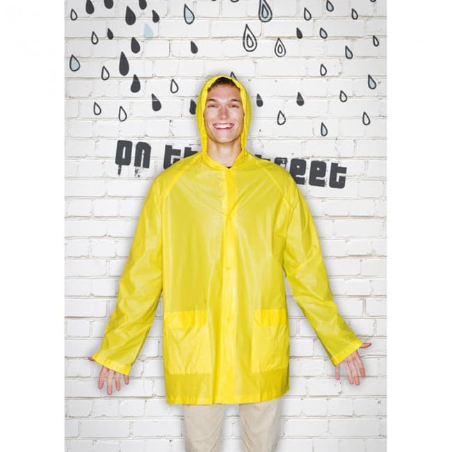 Custom Printed PVC Raincoat With Hood - Image 6