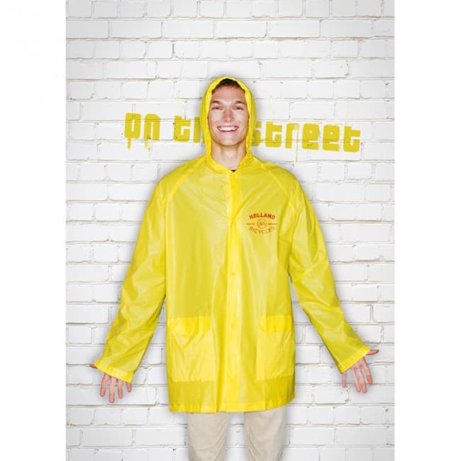 Custom Printed PVC Raincoat With Hood - Image 8