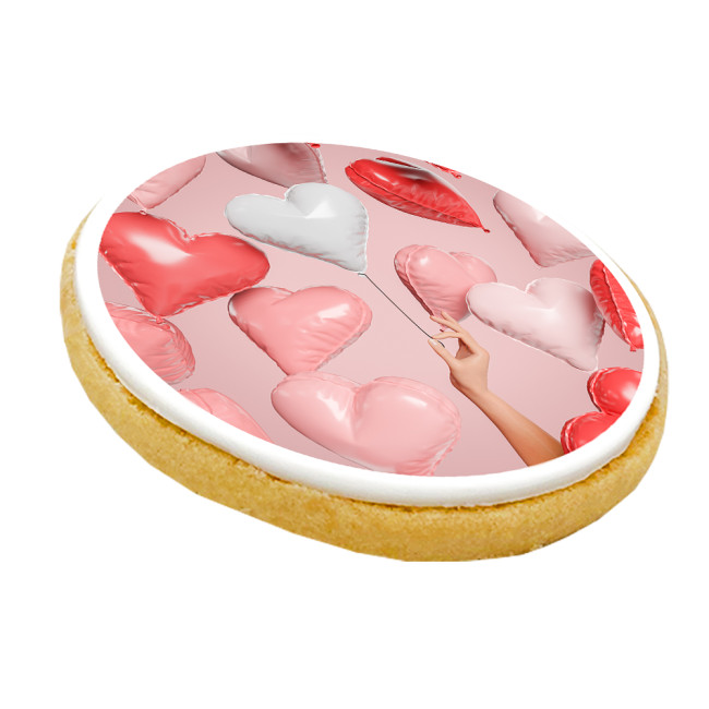 Custom Printed Valentines Biscuit Large 8cm