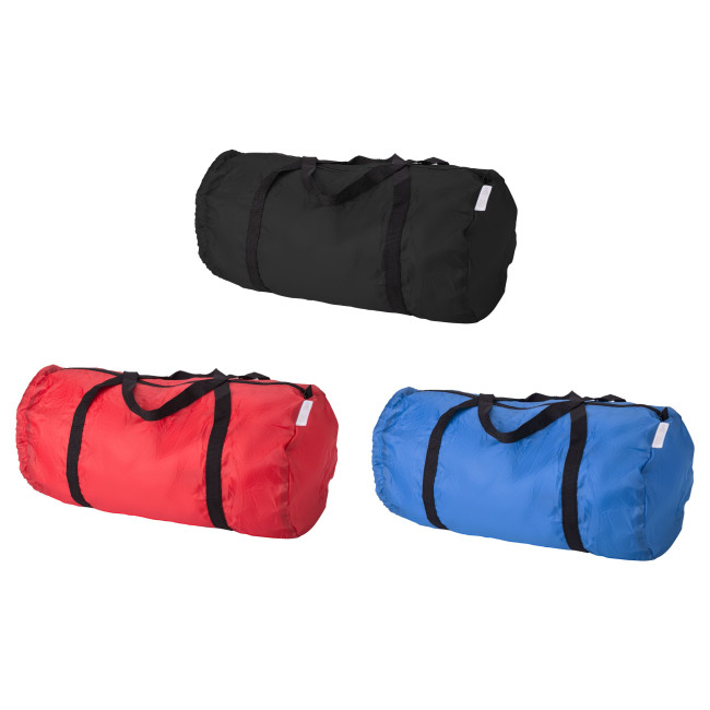 Custom Printed rPET Foldable Barrel Bag - Image 1