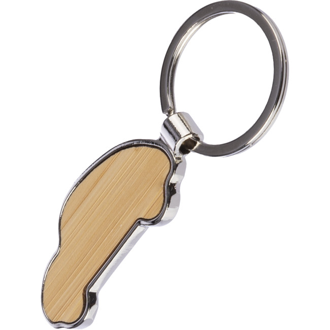 Custom Printed Bamboo Car Key Holder