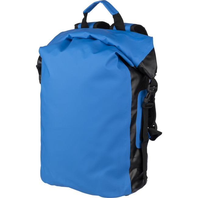 Custom Printed Tarpaulin Waterproof Rolltop Backpack - Image 1