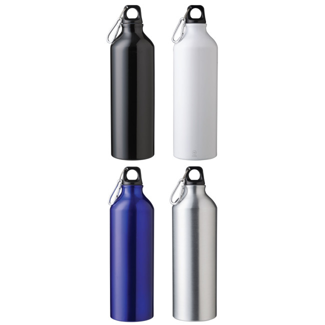 Custom Printed Recycled Aluminium Single Walled Bottle 750ml - Image 1