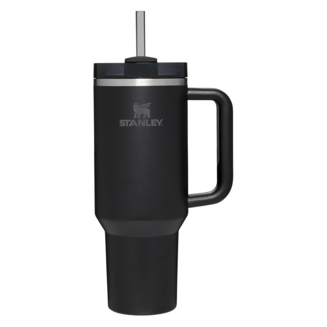 Custom Printed Stanley Quencher H2.0 Tumbler 1200ml Solid Black - Image 1