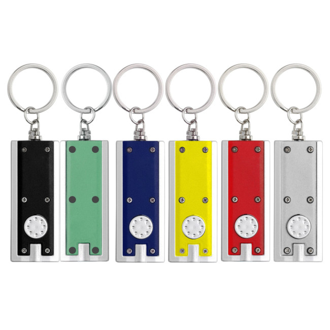 Custom Printed Plastic LED torch keyring - Image 1