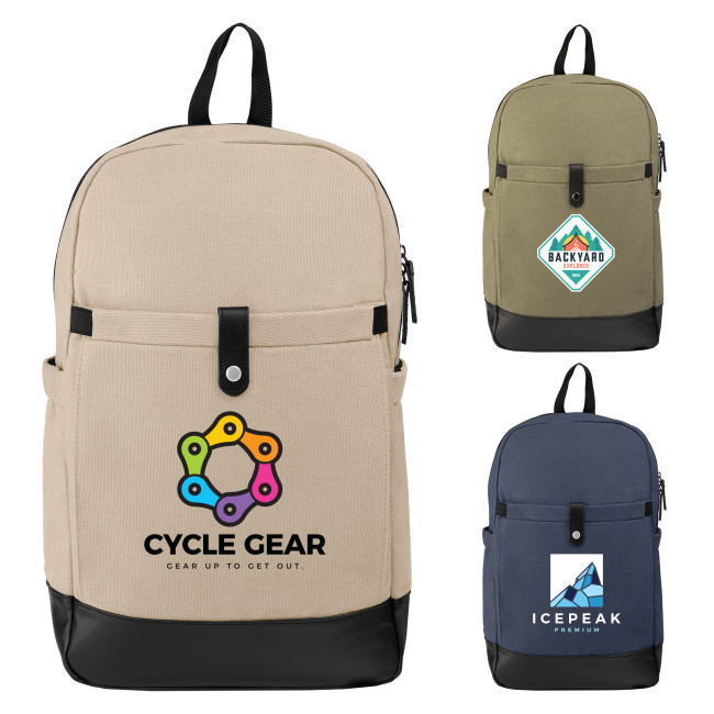 Custom Printed Odyssey Pack Recycled Cotton Canvas Backpack