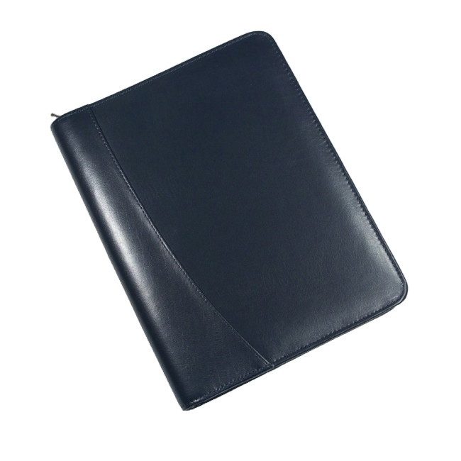 Custom Printed Biodegradable Leather A5 Zipped Folder - Image 1