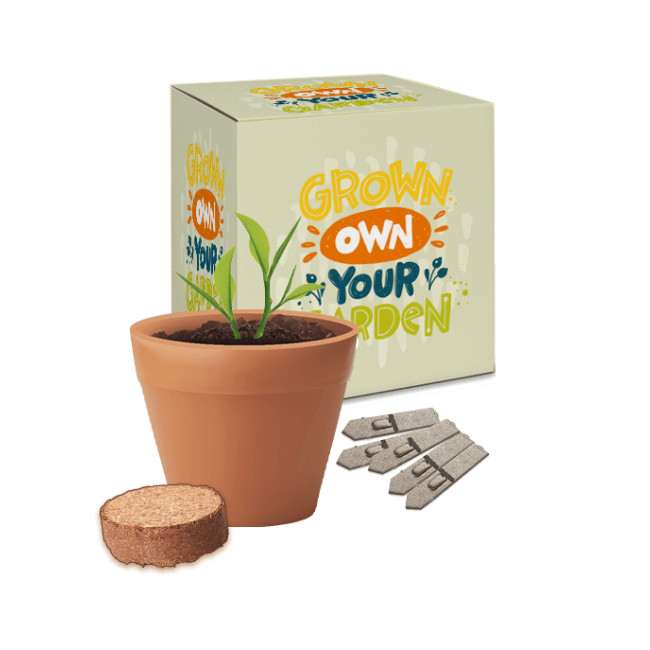 Custom Printed Boxed Pot Gardens