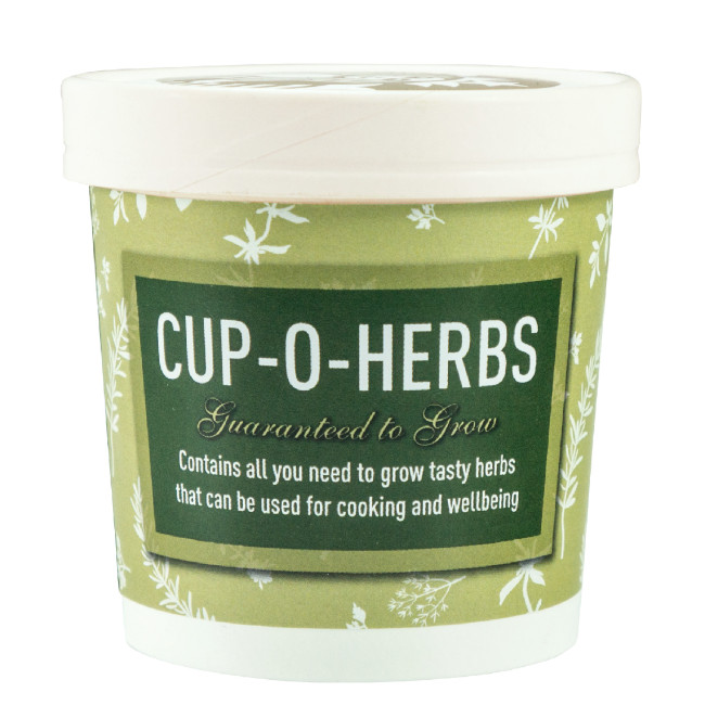 Custom Printed Green & Good Seed Cup - Cup-o-Herbs - Image 1