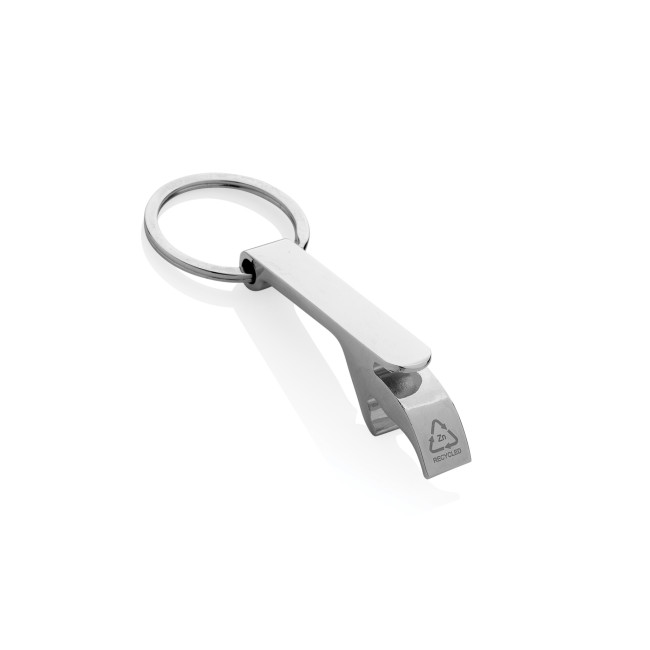 Custom Printed RCS Recycled Zinc Alloy Bottle Opener Keychain - Image 1