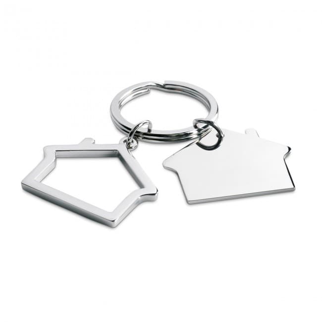 Custom Printed House Shaped Metal Keyring - Image 6