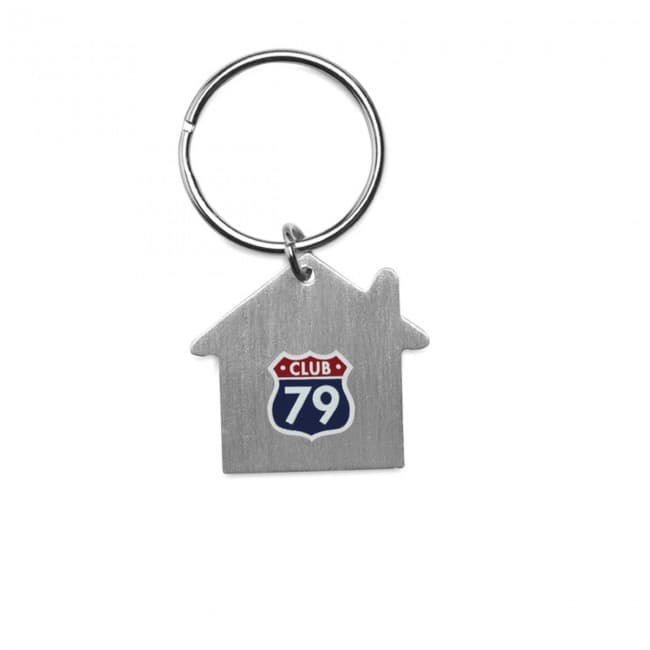 Custom Printed House Shaped Metal Keyring - Image 6