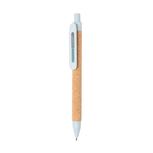 Custom Printed Write Wheatstraw And Cork Pen - Image 3