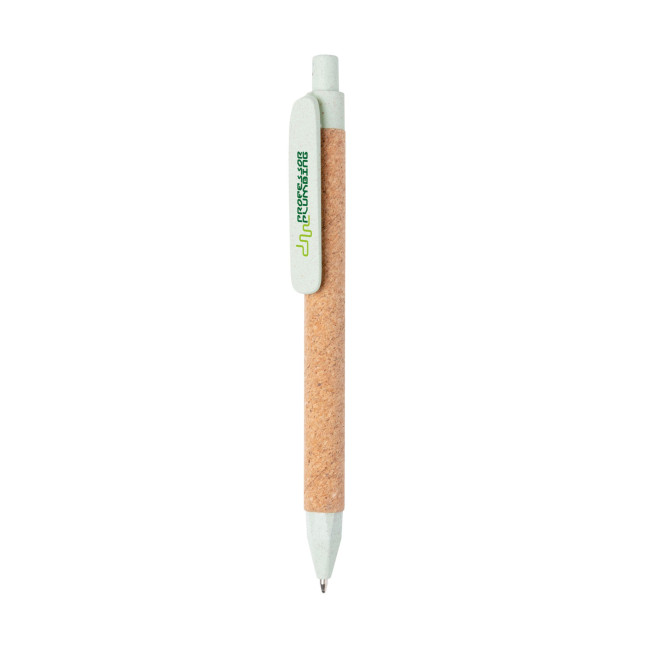 Custom Printed Write Wheatstraw And Cork Pen - Image 4