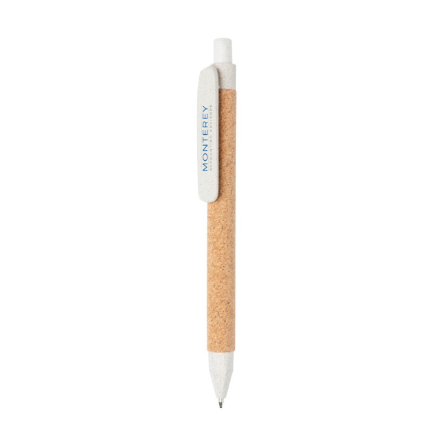 Custom Printed Write Wheatstraw And Cork Pen - Image 5