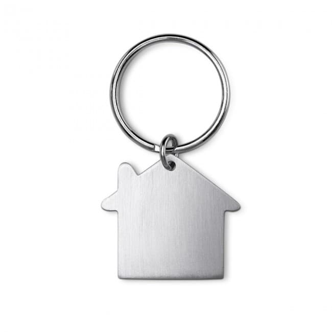 Custom Printed House Shaped Metal Keyring - Image 3