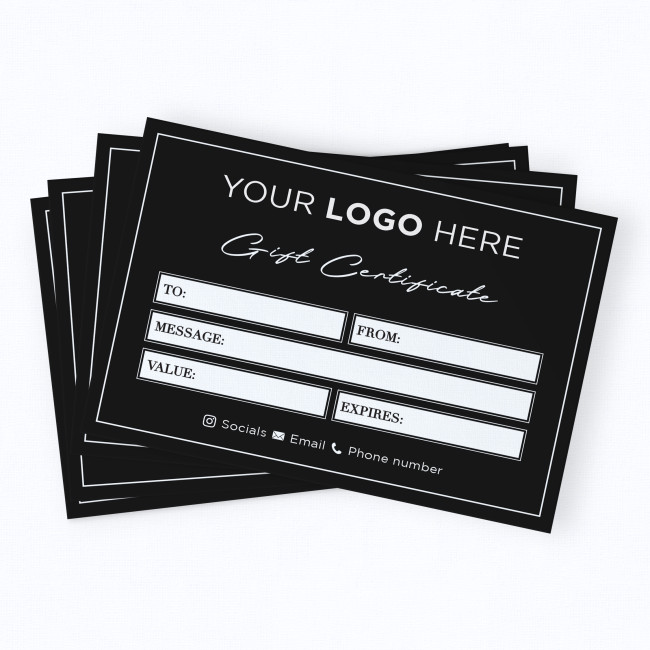 Custom Printed Promotional Laminated Gift Certificate/Voucher (A6) 300gsm