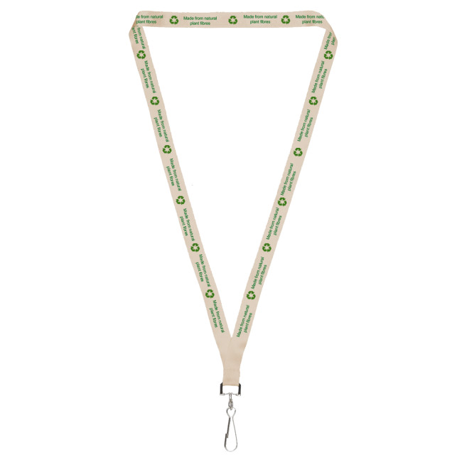 Custom Printed Green & Good Plant Fibre Deluxe Lanyard 15mm - Sustainable