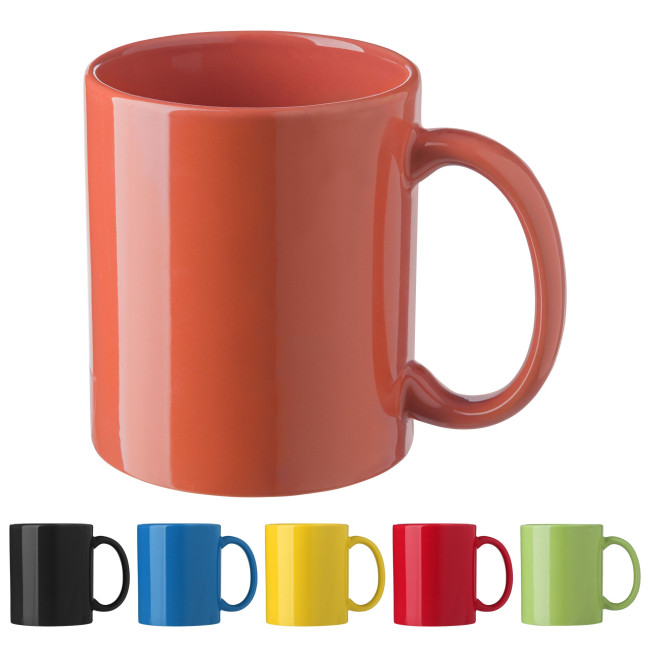 Custom Printed Ceramic Coloured Mug 300ml - Image 1