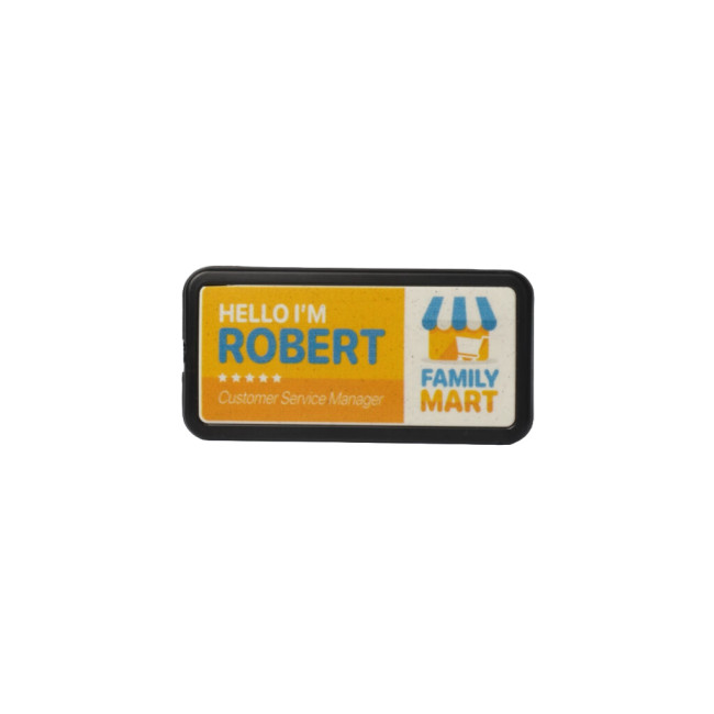 Custom Printed Always Recycled Select Name Badge - Rectangle