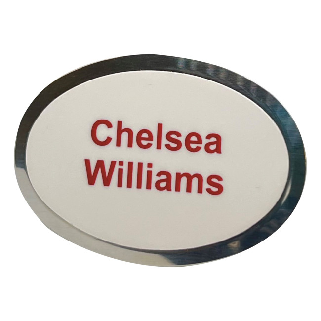 Custom Printed Classic Name Badge (Oval) Magnet