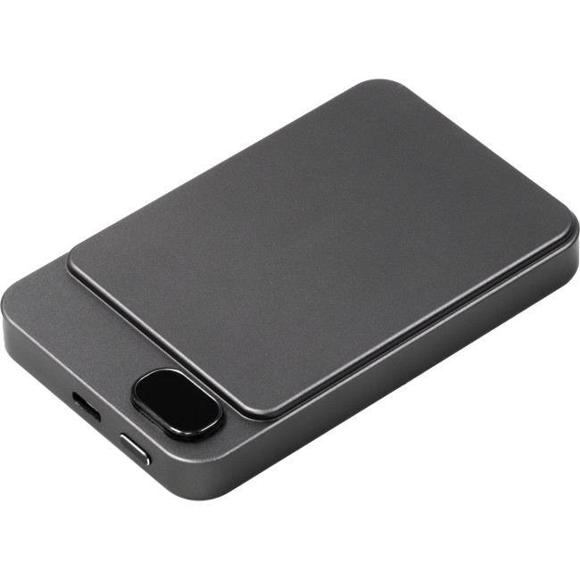 Custom Printed BrandCharger Recycled Stainless Steel Wireless Power Bank - Image 1