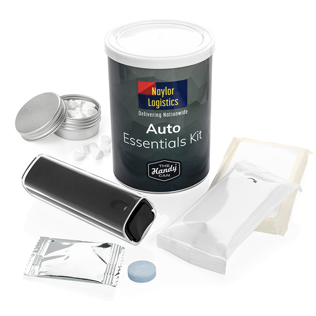 Custom Printed Deluxe Auto Essentials Handy Can Kit