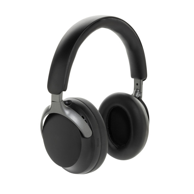 Custom Printed Soundpro RCS Recycled Plastic ANC Headphones - Image 1