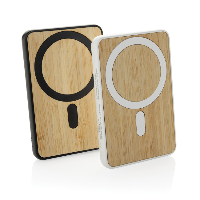 Custom Printed Zen RCS Rplastic 5000mah 5W Magnetic Bamboo Powerbank - Image 1