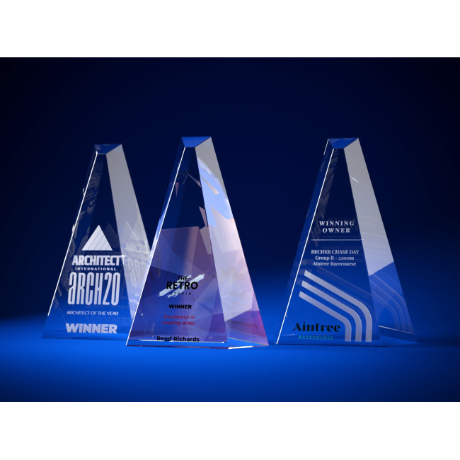 Custom Printed Arrow Crystal Award - Image 1