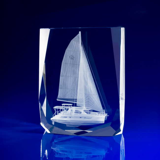 Custom Printed Chamonix Crystal Trophy, 175 - Image 4