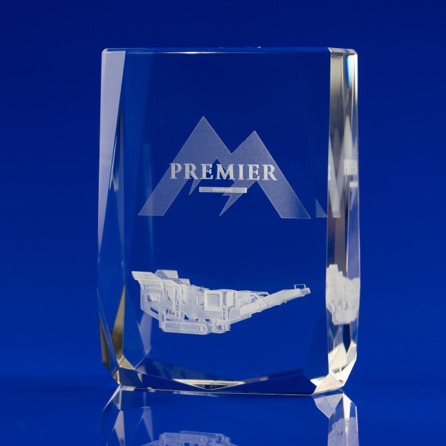 Custom Printed Chamonix Crystal Trophy, 175 - Image 5