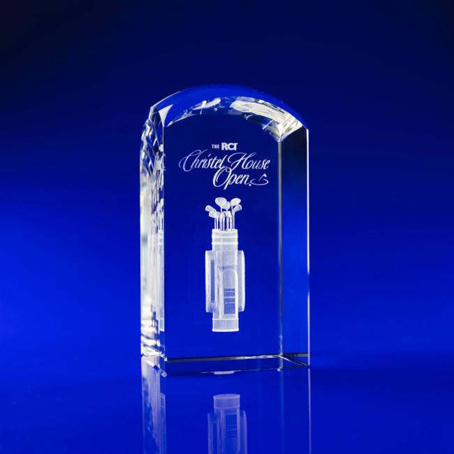 Custom Printed Dome Tower Crystal Award, 120 - Image 5