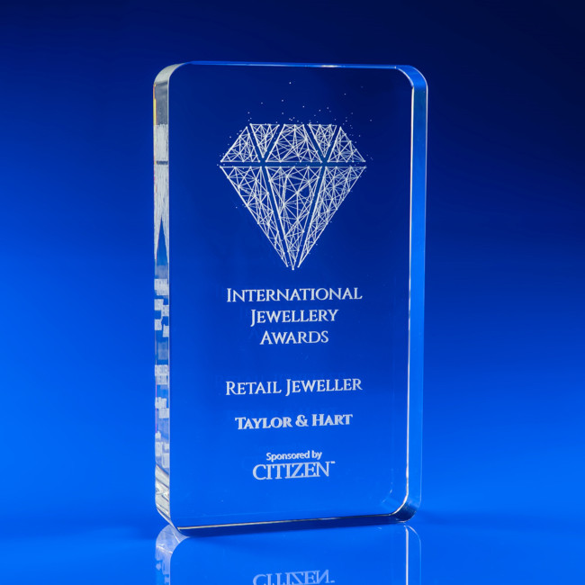 Custom Printed Limelight Crystal Award, 90 - Image 2